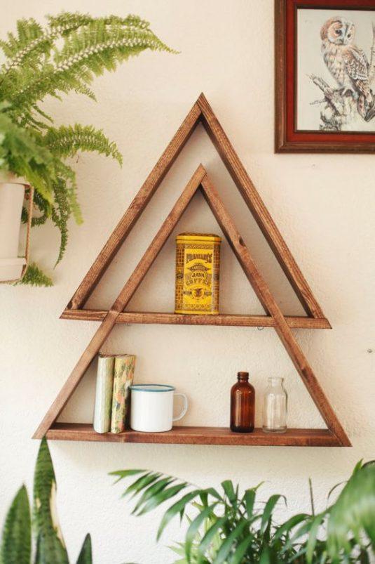 13+ Inspiring Unconventional Geometric Shelves