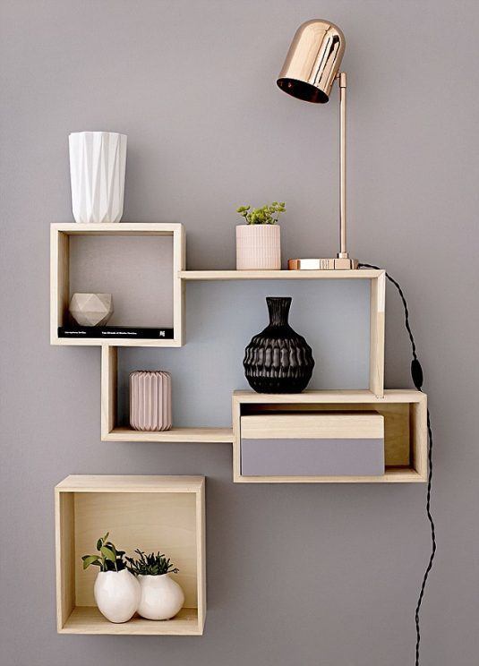 13+ Inspiring Unconventional Geometric Shelves