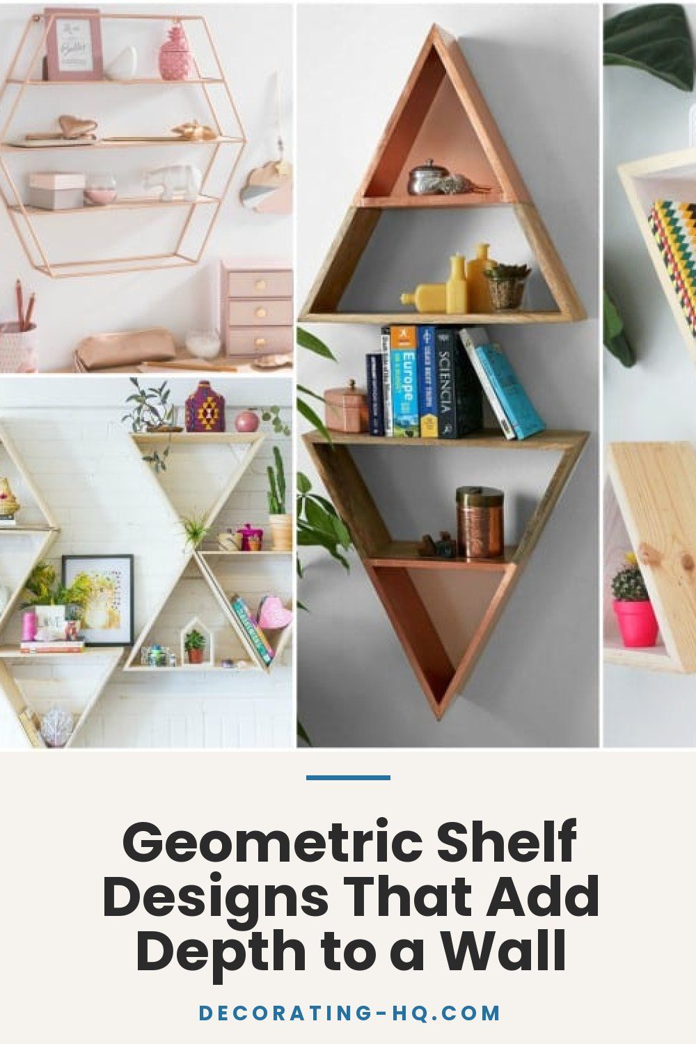 Geometric Shelf Designs That Add Depth to a Wall