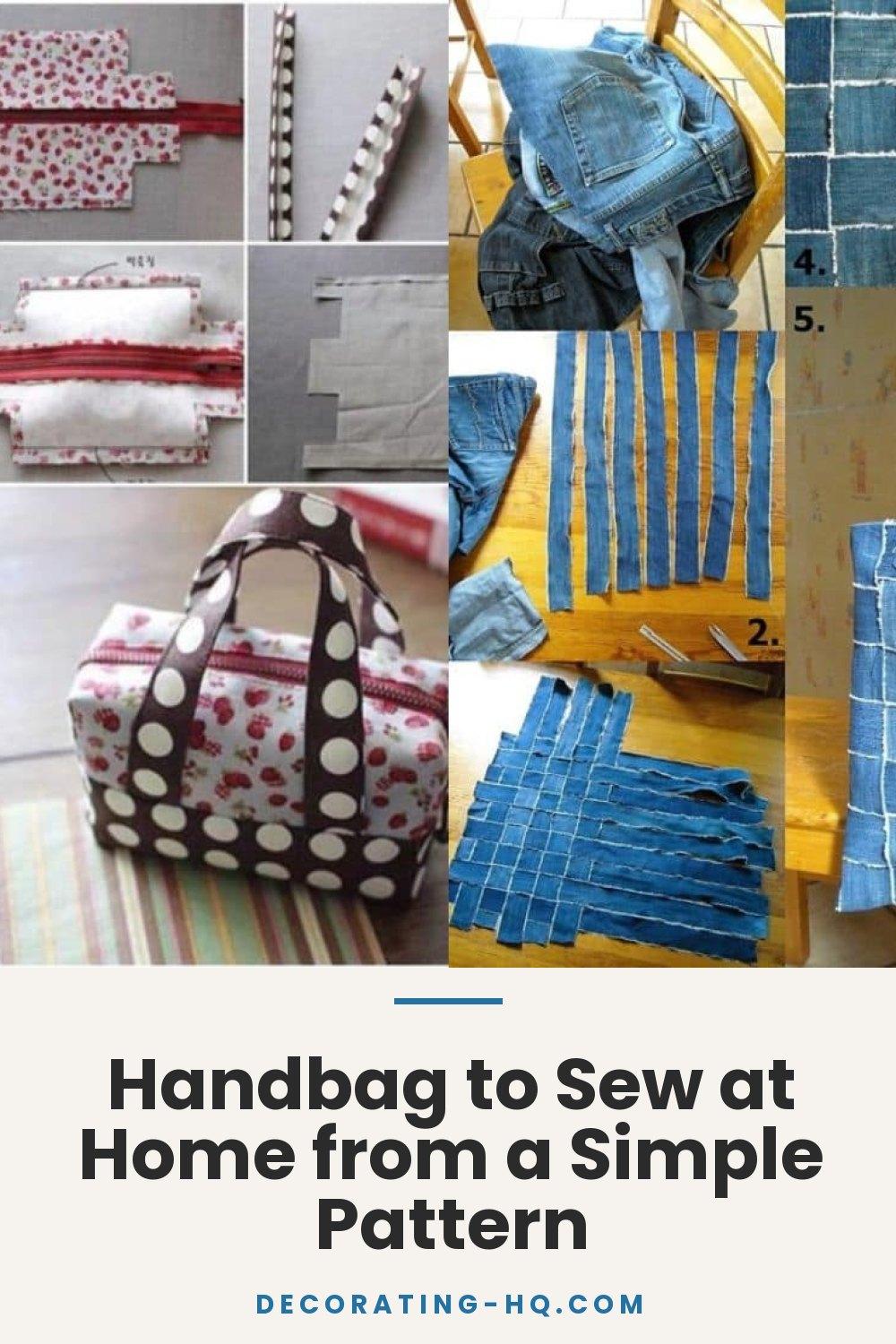 Handbag to Sew at Home from a Simple Pattern