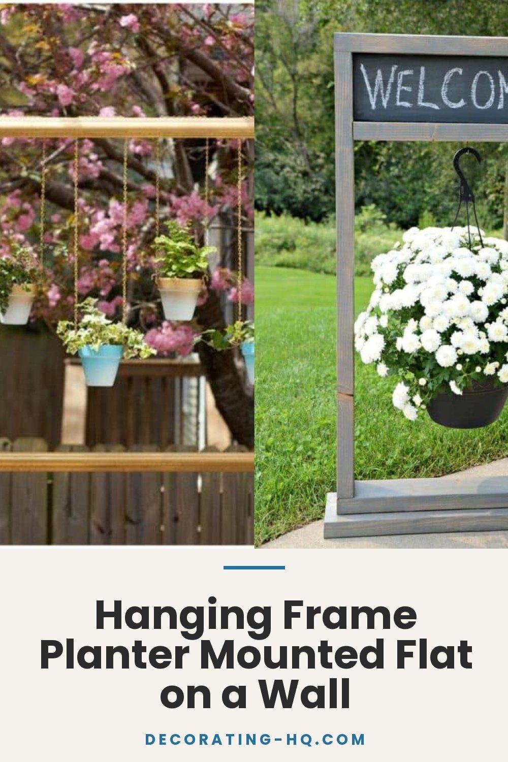 Hanging Frame Planter Mounted Flat on a Wall