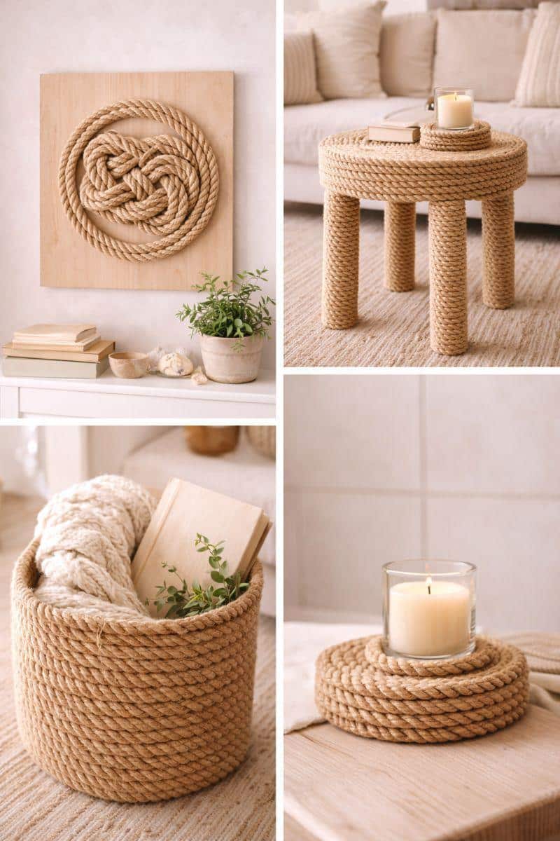 diy home decor ideas with rope 5