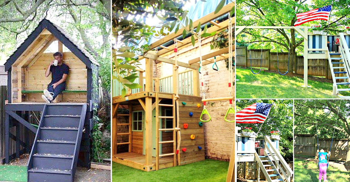 15 Awesome Kids Wooden Playhouses For Your Yard