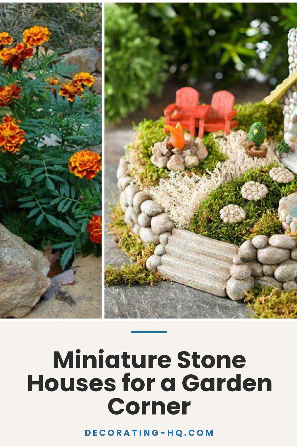 Miniature Stone Houses for a Garden Corner