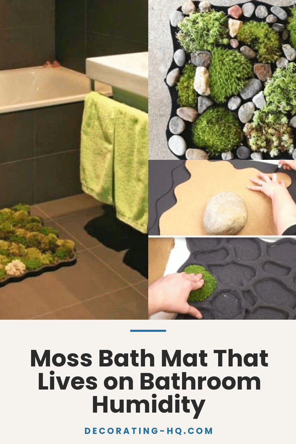 Moss Bath Mat That Lives on Bathroom Humidity
