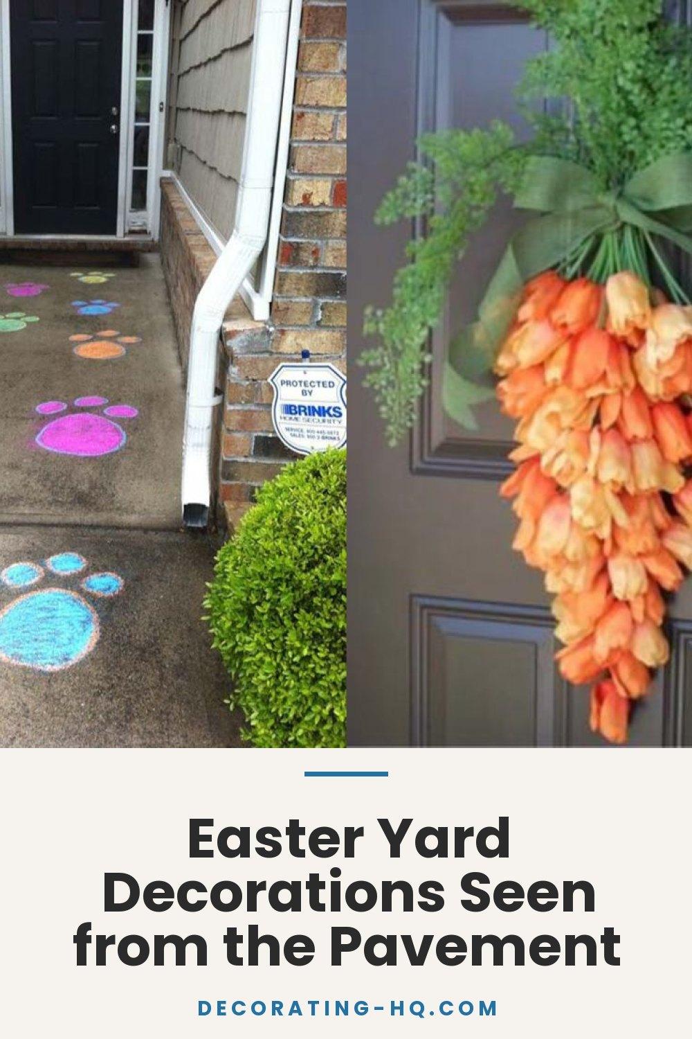 Easter Yard Decorations Seen from the Pavement