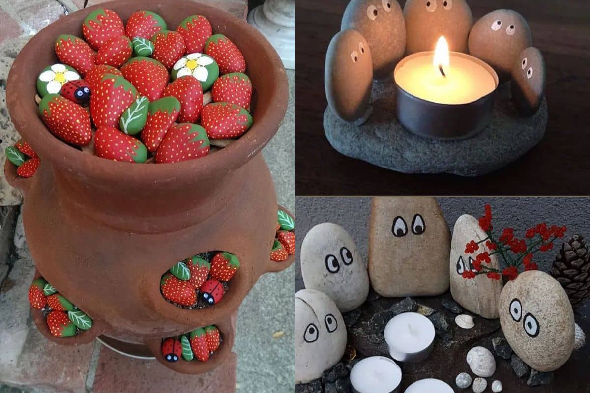 diy painted stone decorations