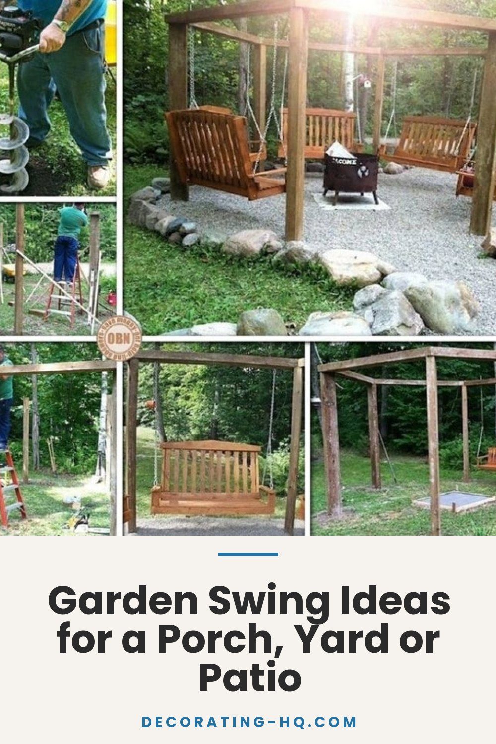 Garden Swing Ideas for a Porch, Yard or Patio