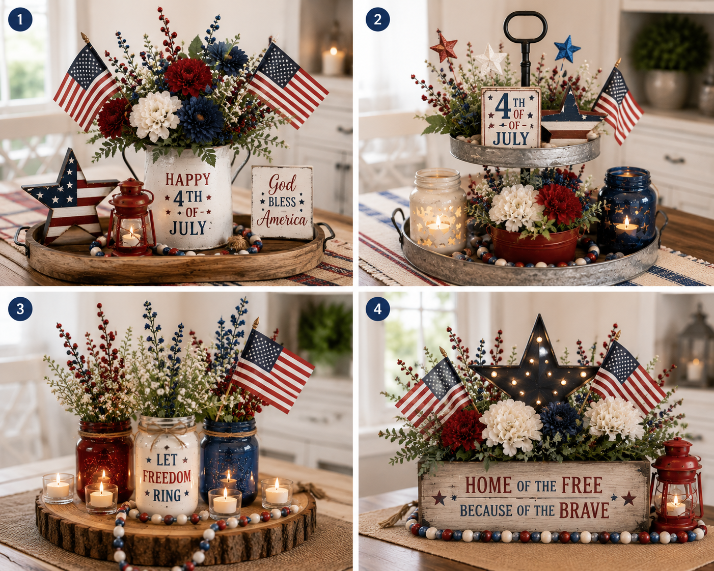 Easy DIY Patriotic Centerpieces to Decorate Your Table Easy DIY Patriotic Centerpieces to Decorate Your Table diy patriotic centerpieces 1