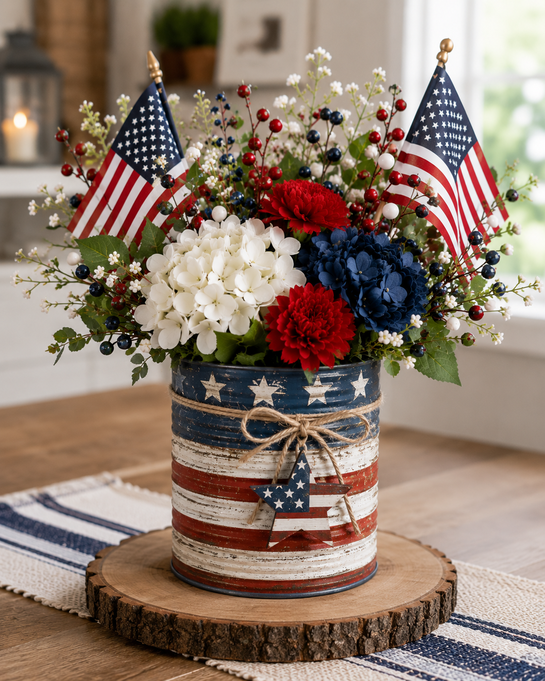 Easy DIY Patriotic Centerpieces to Decorate Your Table Easy DIY Patriotic Centerpieces to Decorate Your Table diy patriotic centerpieces 10