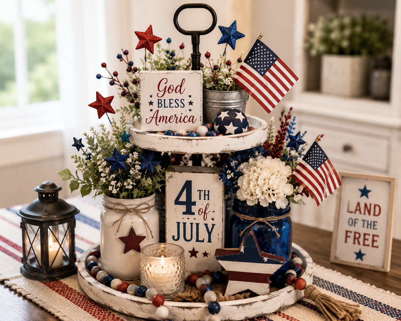 Easy DIY Patriotic Centerpieces to Decorate Your Table Easy DIY Patriotic Centerpieces to Decorate Your Table diy patriotic centerpieces 5