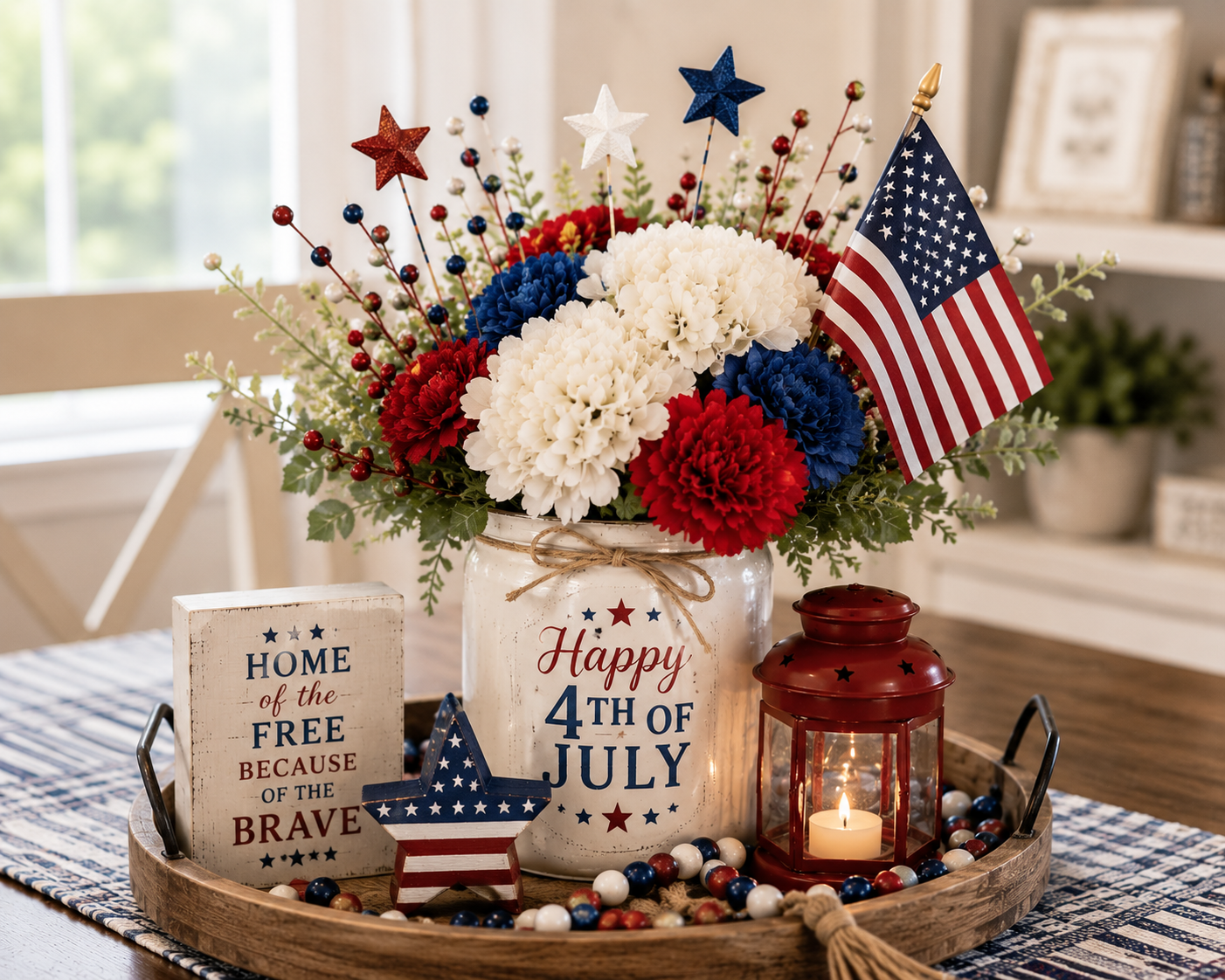 Easy DIY Patriotic Centerpieces to Decorate Your Table Easy DIY Patriotic Centerpieces to Decorate Your Table diy patriotic centerpieces 6