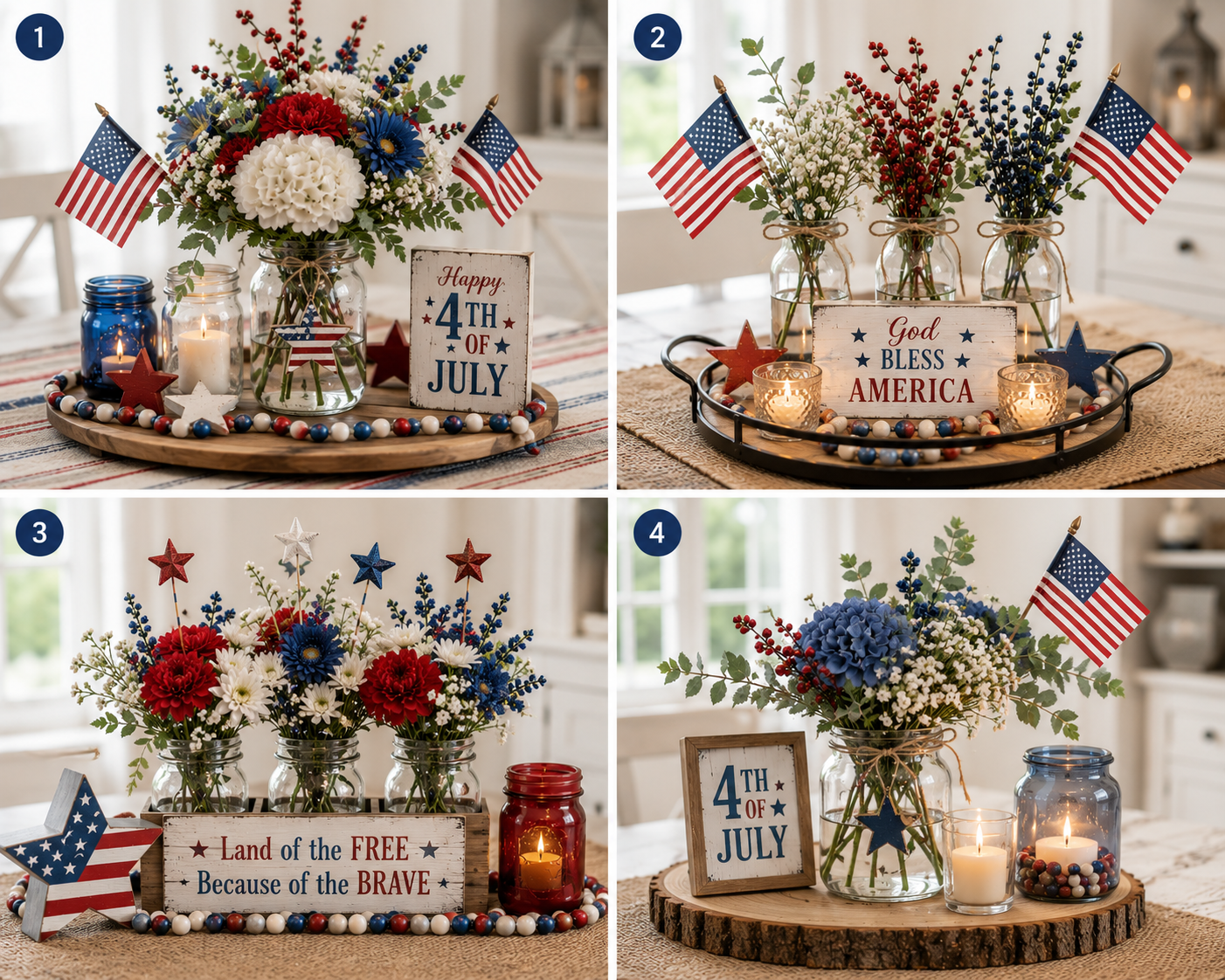 Easy DIY Patriotic Centerpieces to Decorate Your Table Easy DIY Patriotic Centerpieces to Decorate Your Table diy patriotic centerpieces 7