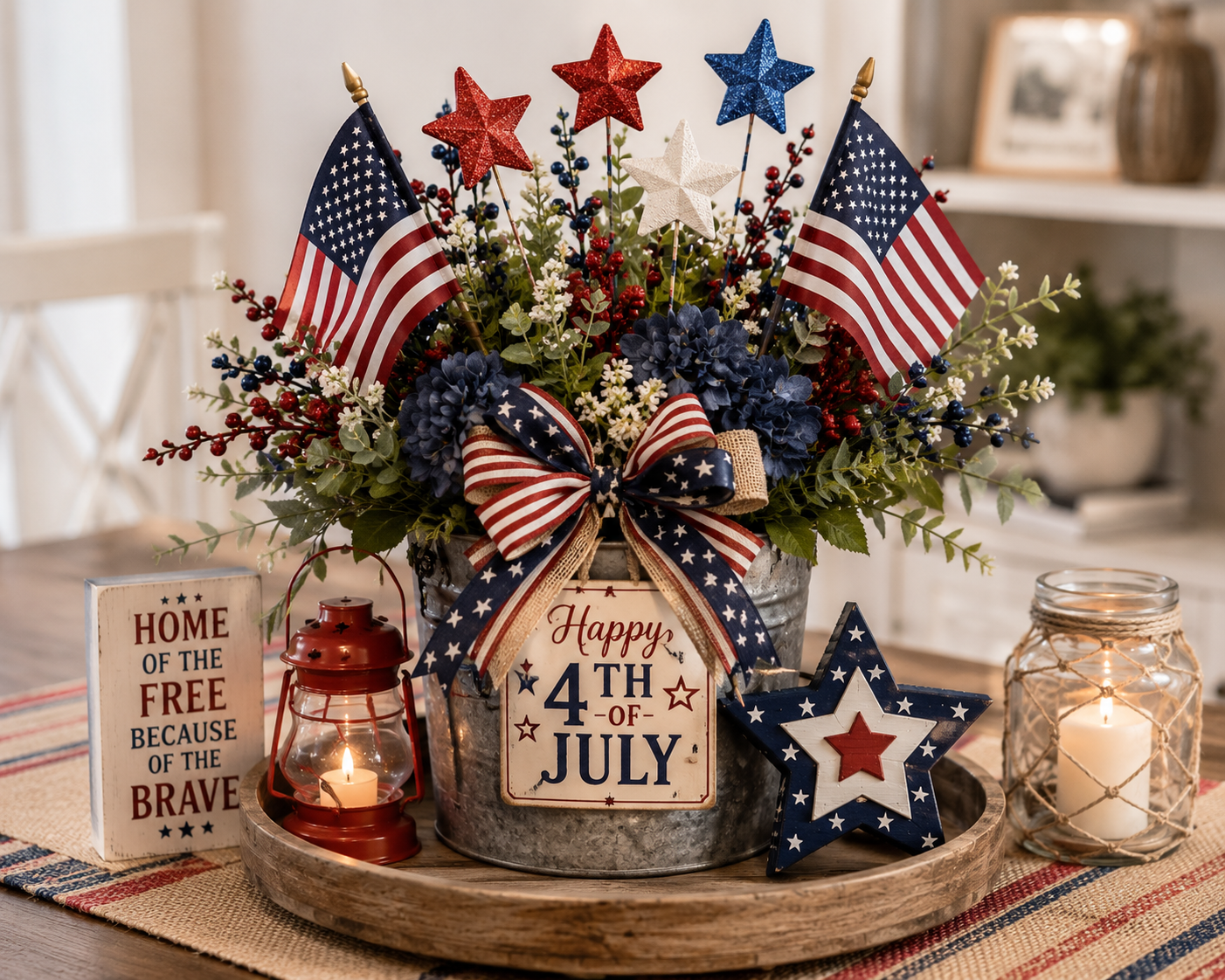 Easy DIY Patriotic Centerpieces to Decorate Your Table Easy DIY Patriotic Centerpieces to Decorate Your Table diy patriotic centerpieces 8