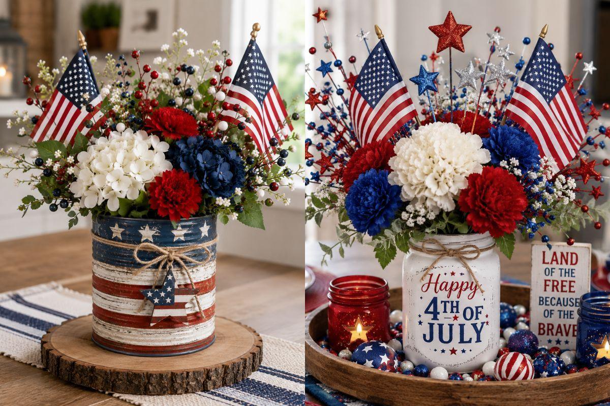 Easy DIY Patriotic Centerpieces to Decorate Your Table Easy DIY Patriotic Centerpieces to Decorate Your Table diy patriotic centerpieces