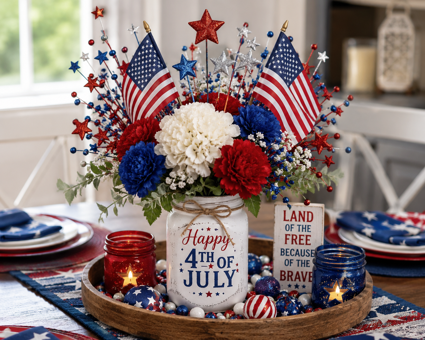 Easy DIY Patriotic Centerpieces to Decorate Your Table Easy DIY Patriotic Centerpieces to Decorate Your Table diy patriotic centerpieces