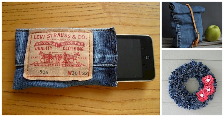 diy recycled old jeans