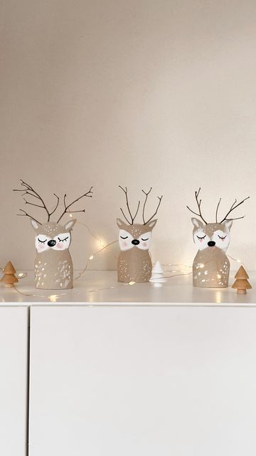 diy reindeer made from toilet paper rolls 6