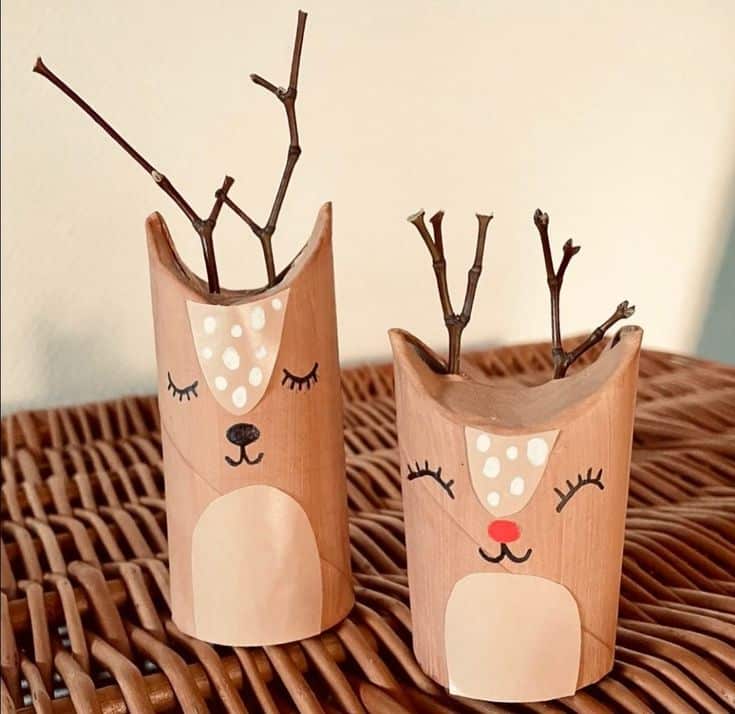 diy reindeer made from toilet paper rolls 8