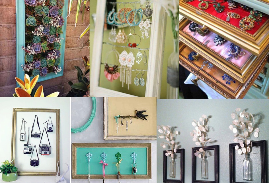 diy reuse old picture frames