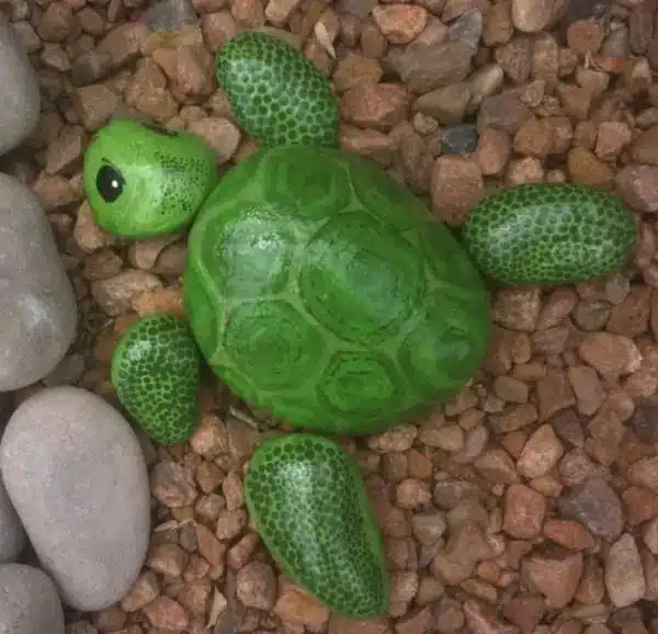 diy rock sea turtle garden deco ideas