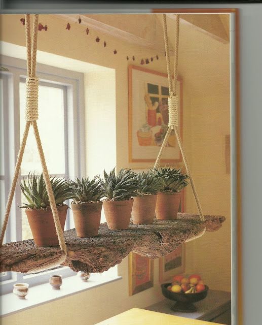 DIY Rope Hanging Shelf