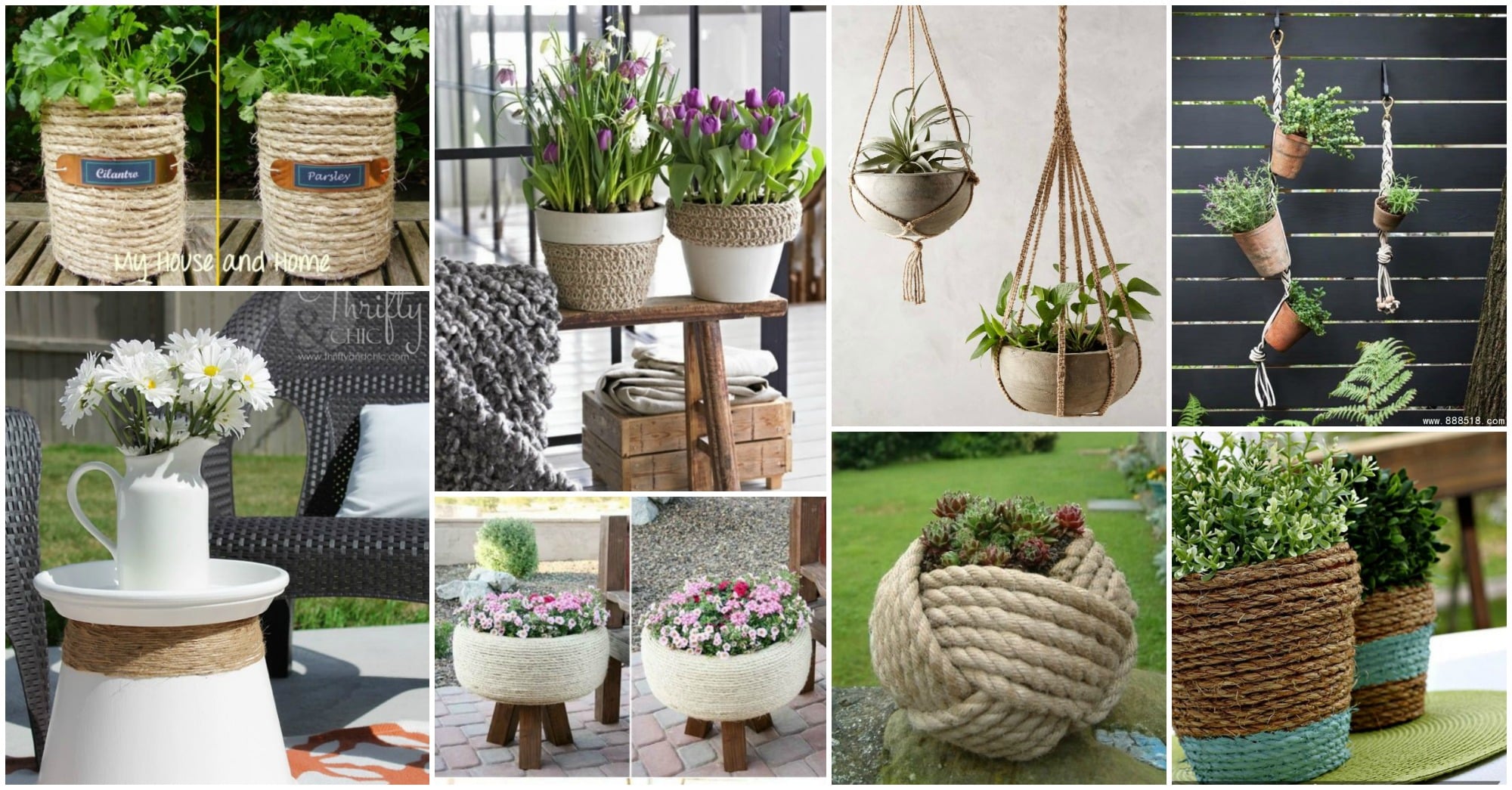 diy rope planters