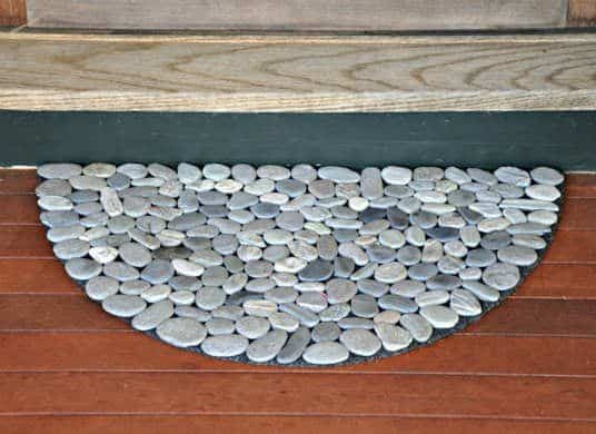 diy stone floor rug 4