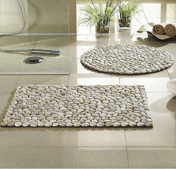 diy stone floor rug 8