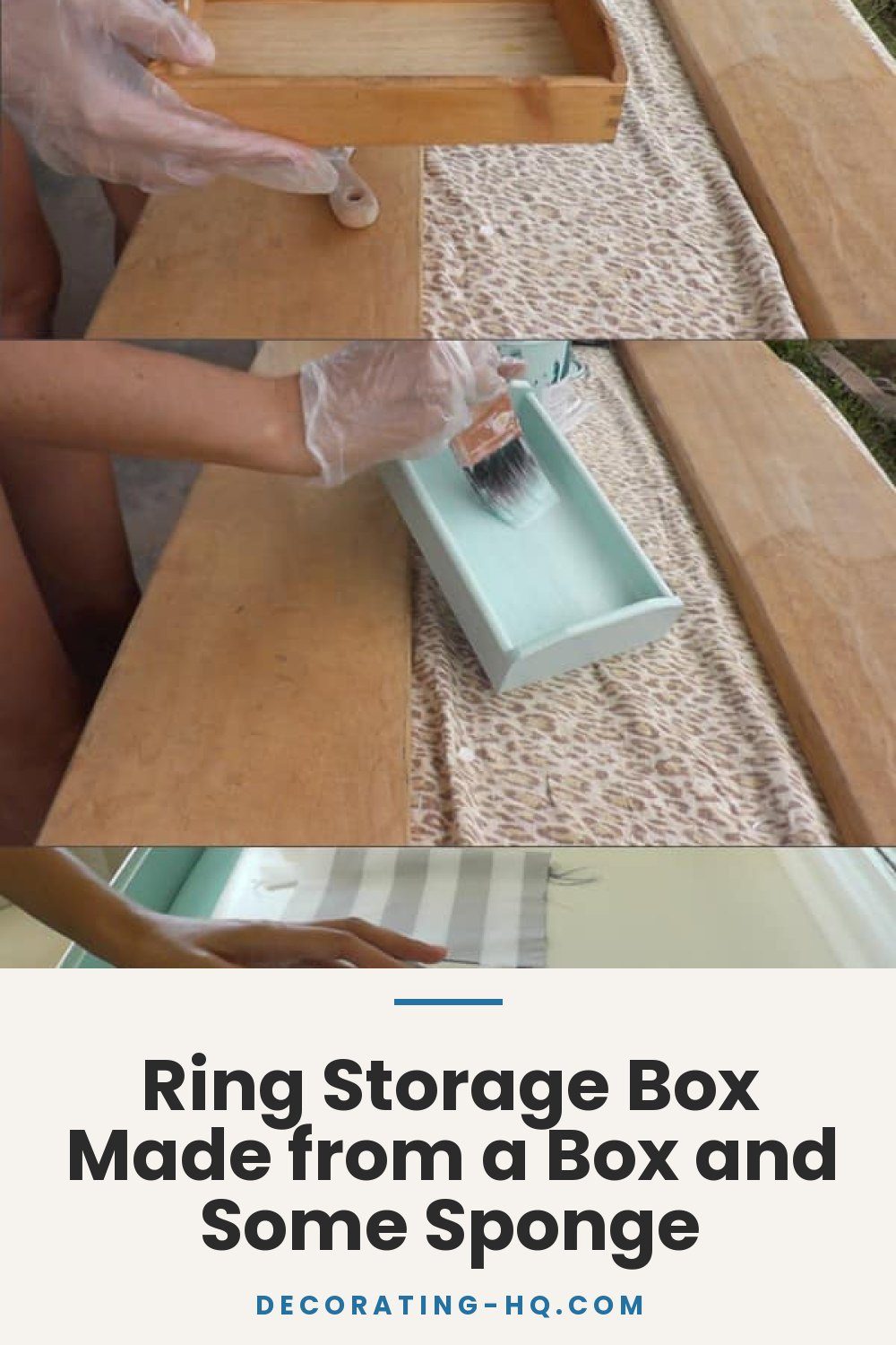 Ring Storage Box Made from a Box and Some Sponge