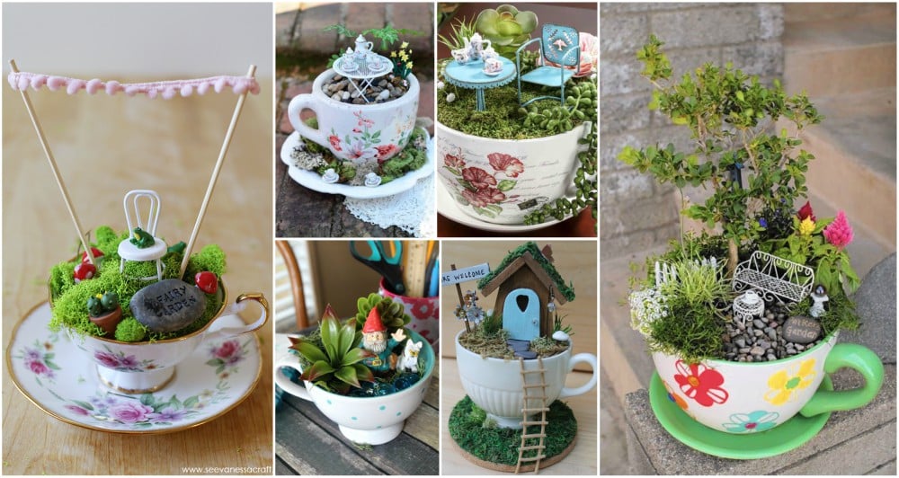 diy teacup garden ideas