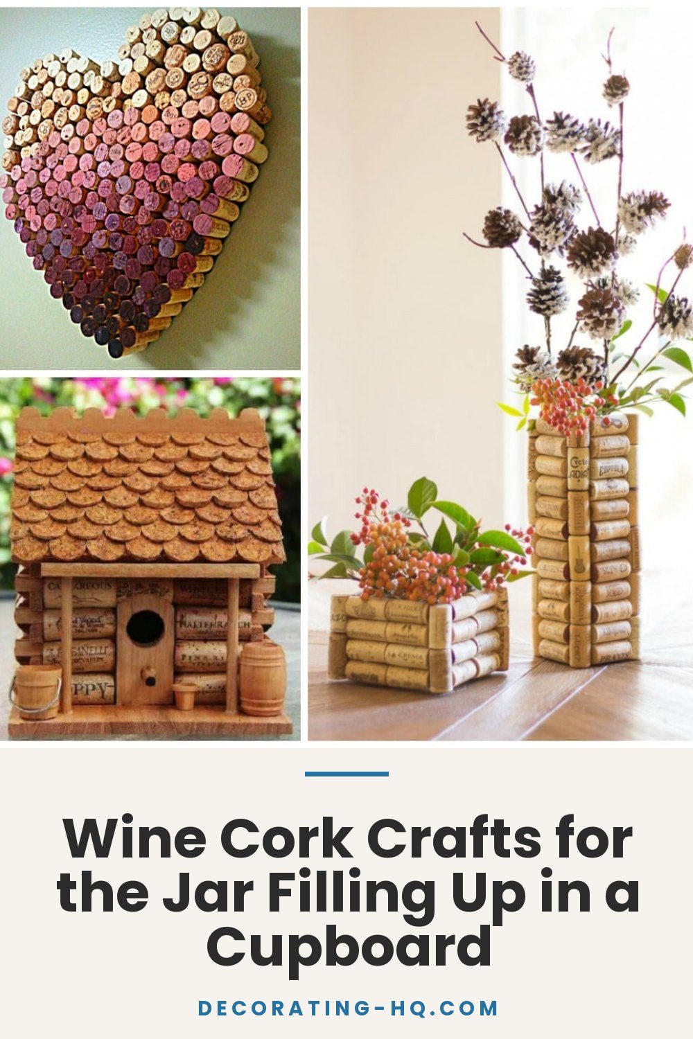Wine Cork Crafts for the Jar Filling Up in a Cupboard