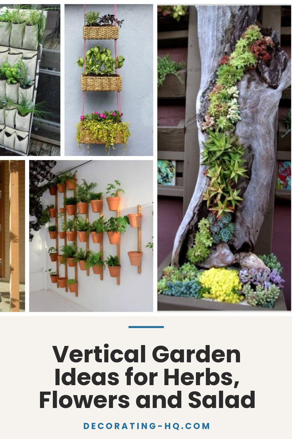 Vertical Garden Ideas for Herbs, Flowers and Salad