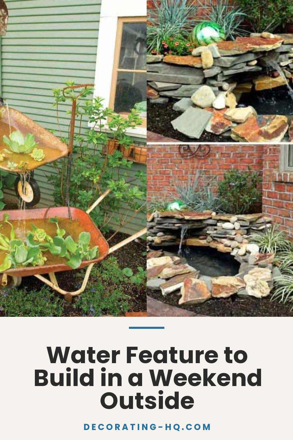 Water Feature to Build in a Weekend Outside