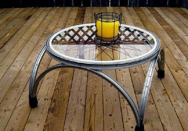 diy ways of reusing old bike wheels 1