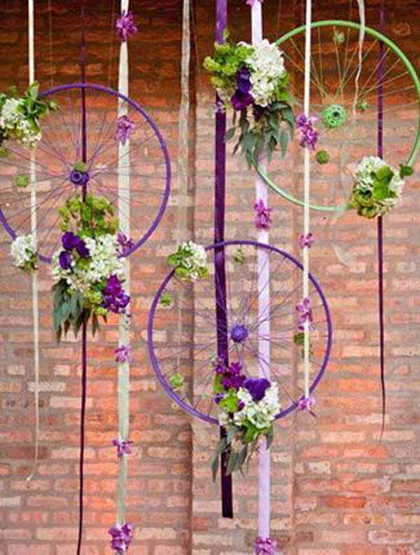 diy ways of reusing old bike wheels 5