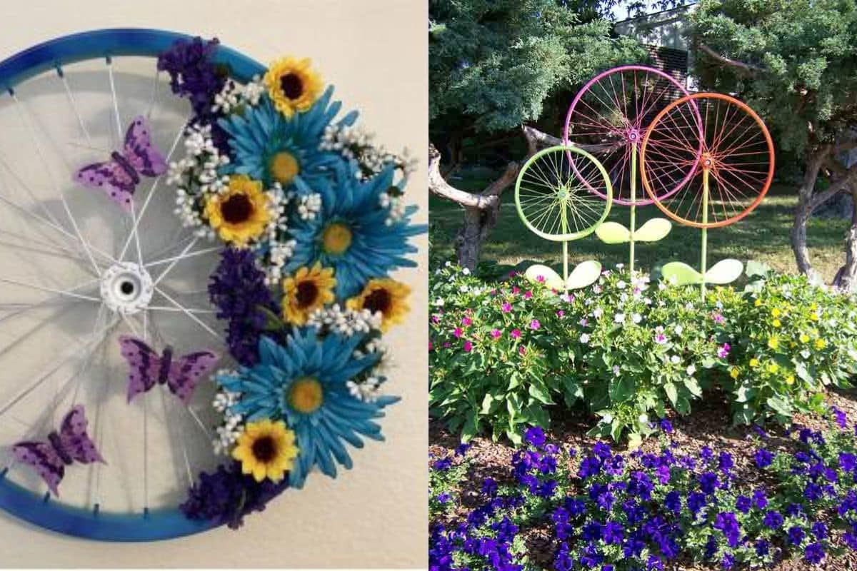 diy ways of reusing old bike wheels 8