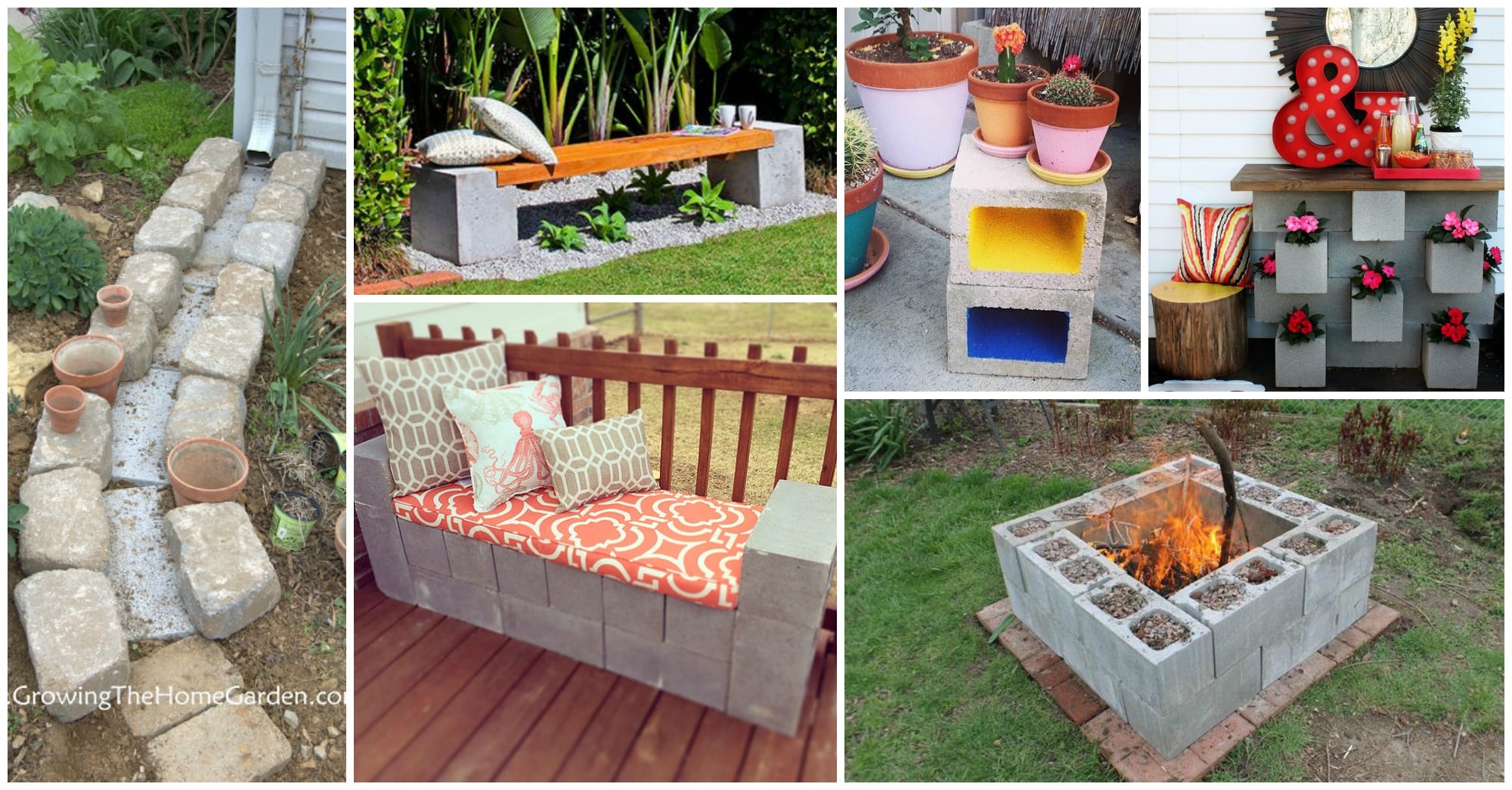 diy yard cinder block