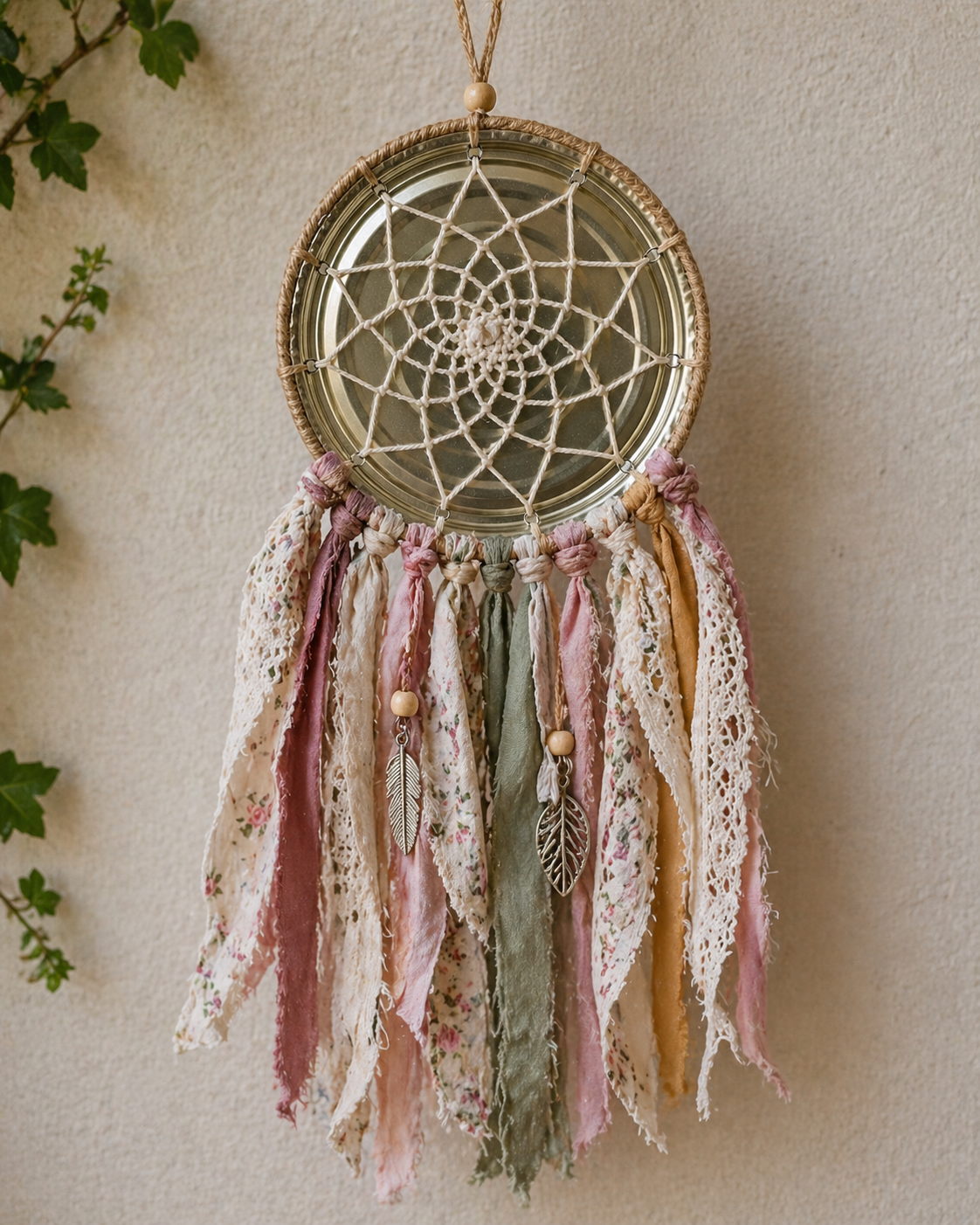 How to Make a Dreamcatcher made with tin can lids How to Make a Dreamcatcher made with tin can lids dreamcatcher made with tin can lids 5