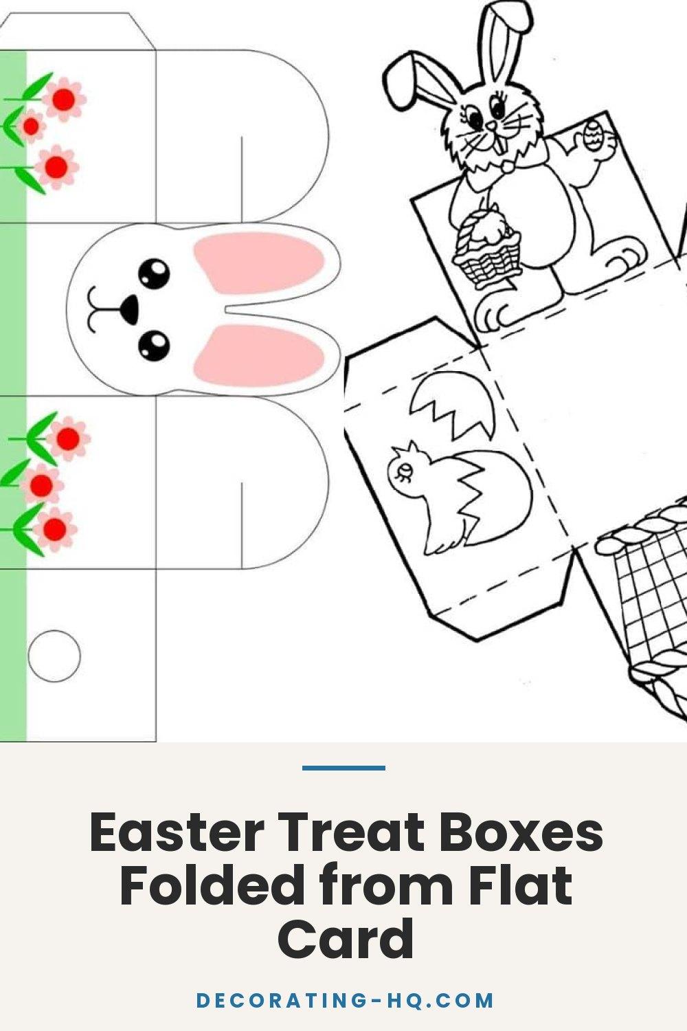 Easter Treat Boxes Folded from Flat Card