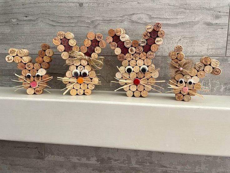 easter bunnies with cork stoppers