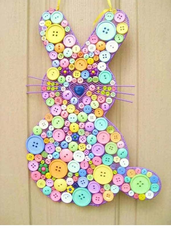 easter craft with buttons 1