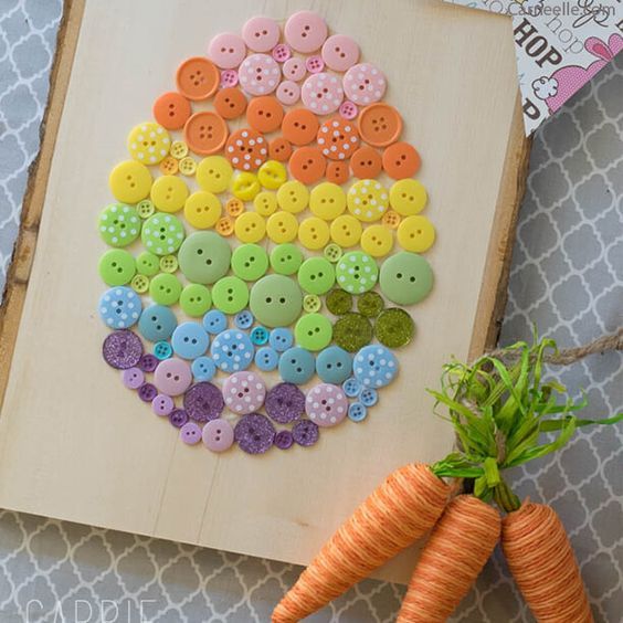 Awesome Easter craft ideas with buttons