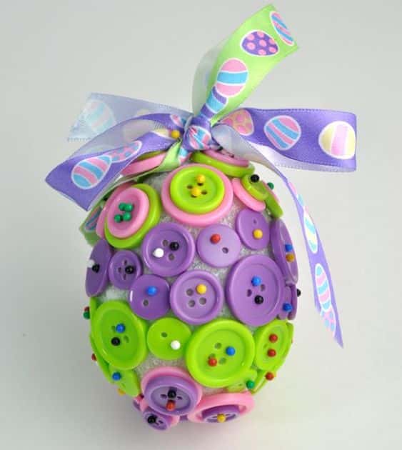 Awesome Easter craft ideas with buttons