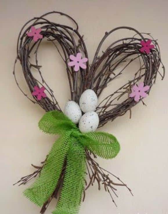 easter decoration ideas with dry branches 7