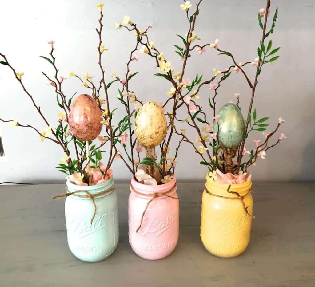 easter decoration ideas with dry branches 8