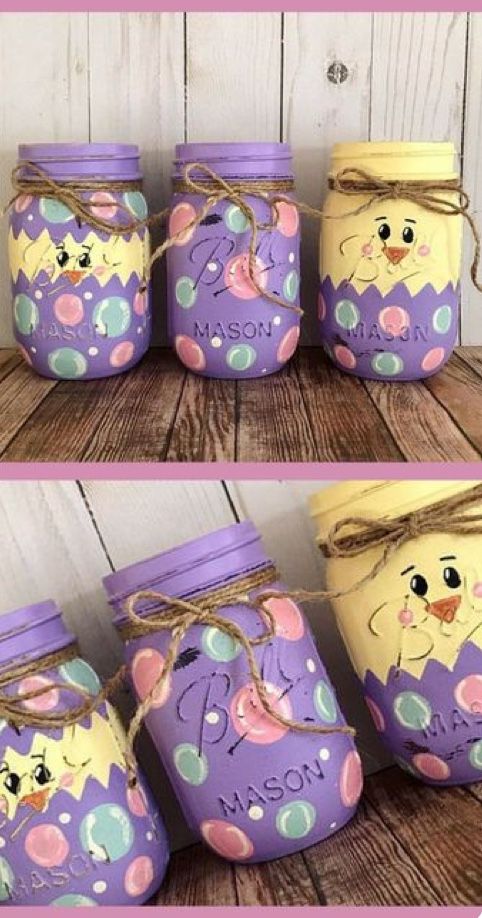 easter decorations with recycled glass jars 4