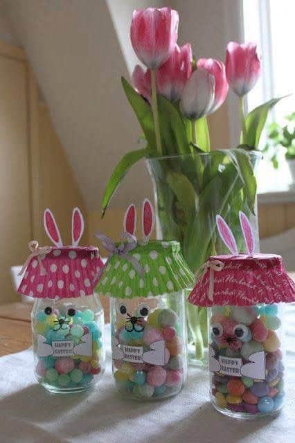 easter decorations with recycled glass jars 7