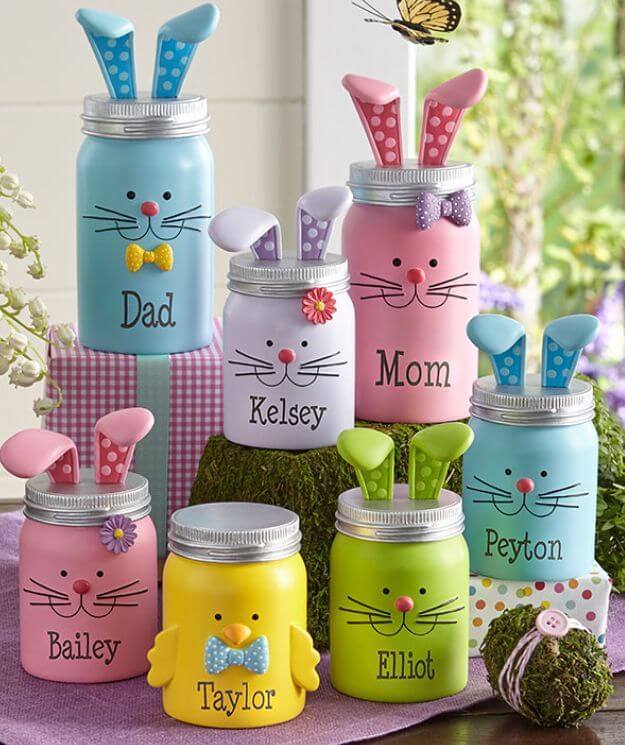 easter decorations with recycled glass jars 8