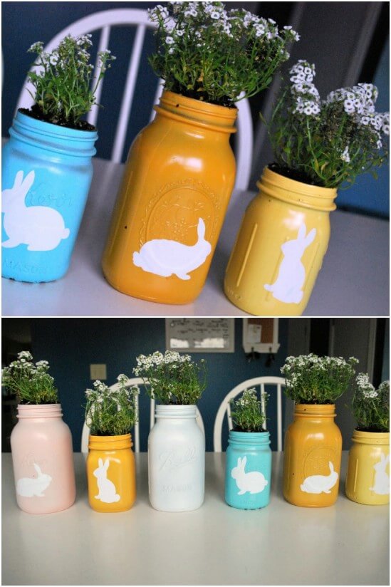 easter decorations with recycled glass jars 9